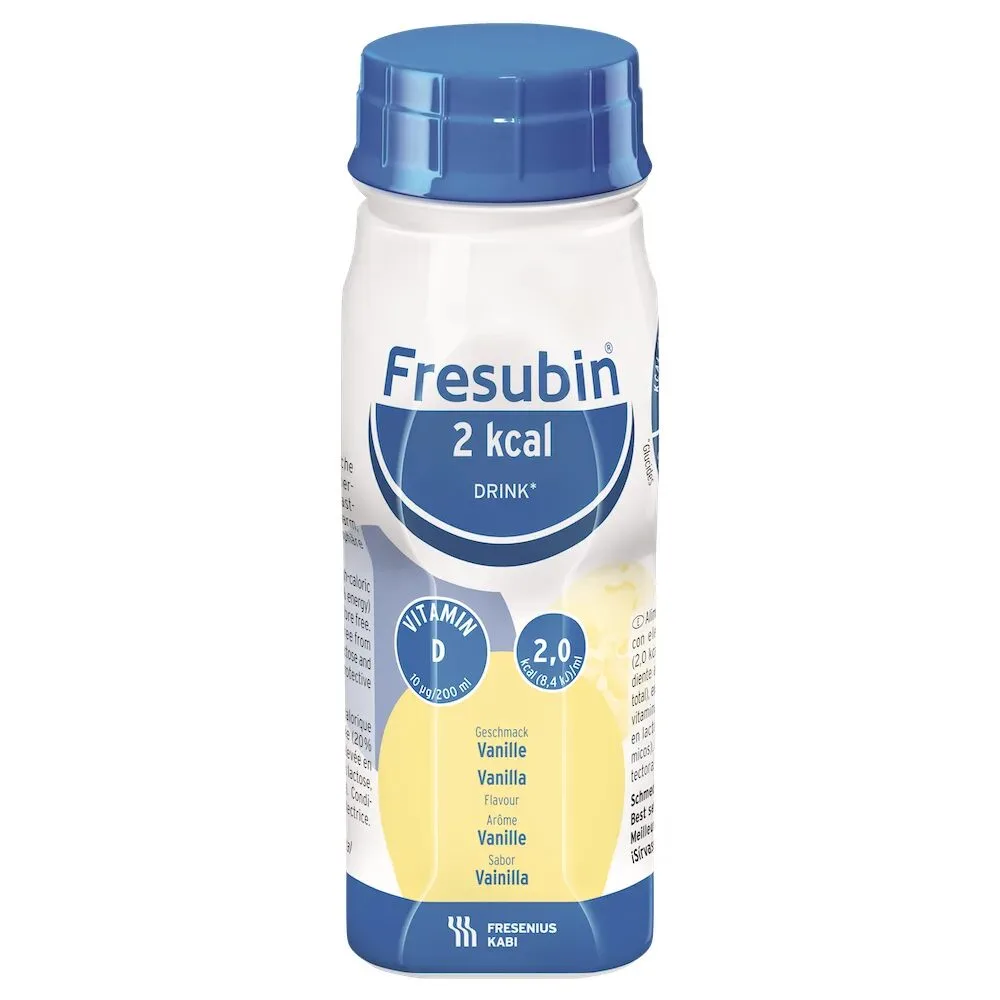 Fresubin 2 kcal Drink Vanilla 200ml bottle.
