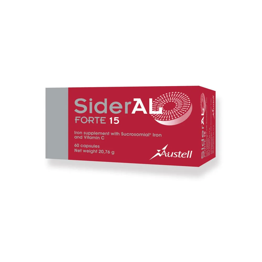 SiderAL Forte 15 iron supplement 60 capsules