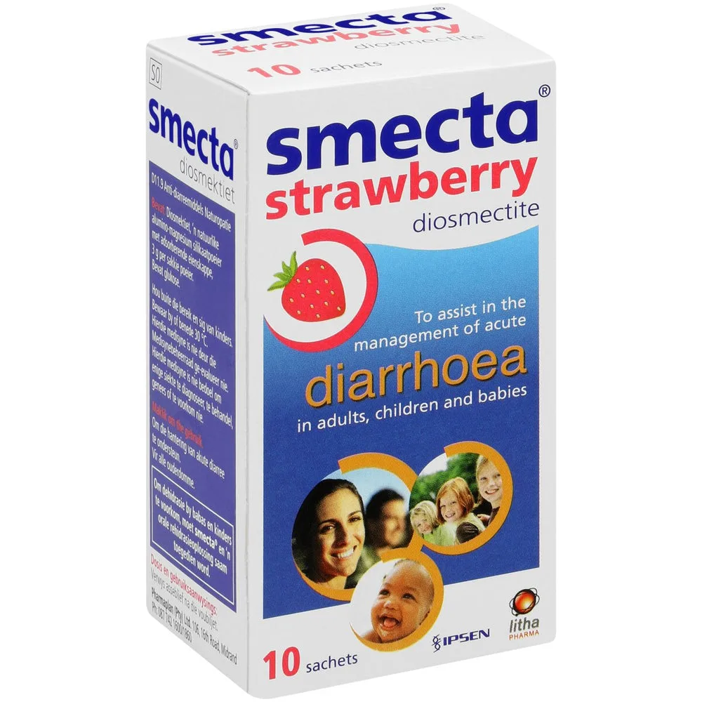 Smecta Strawberry diosmectite 3g sachets 10 pack